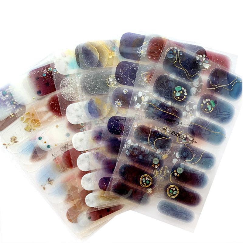 CWholesale 5D Imitation Diamond Nail Sticker Baking Free Gel Christmas Snowflake Elk Nail Sticker DIY Nail Stickers